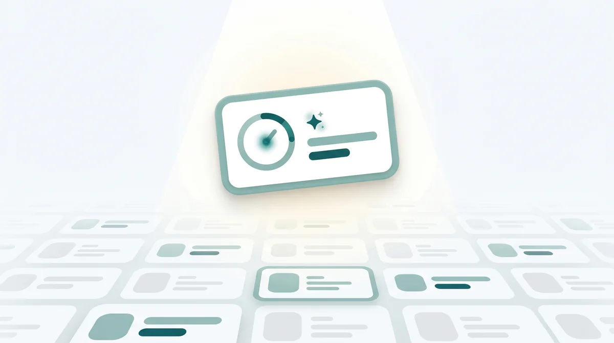 A single task lifted out of a busy grid into a calm focus space with a timer